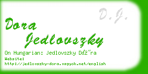 dora jedlovszky business card